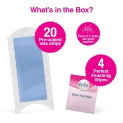 Veet Ready to Use Wax Strips Full Body Waxing Kit - Sensitive Skin