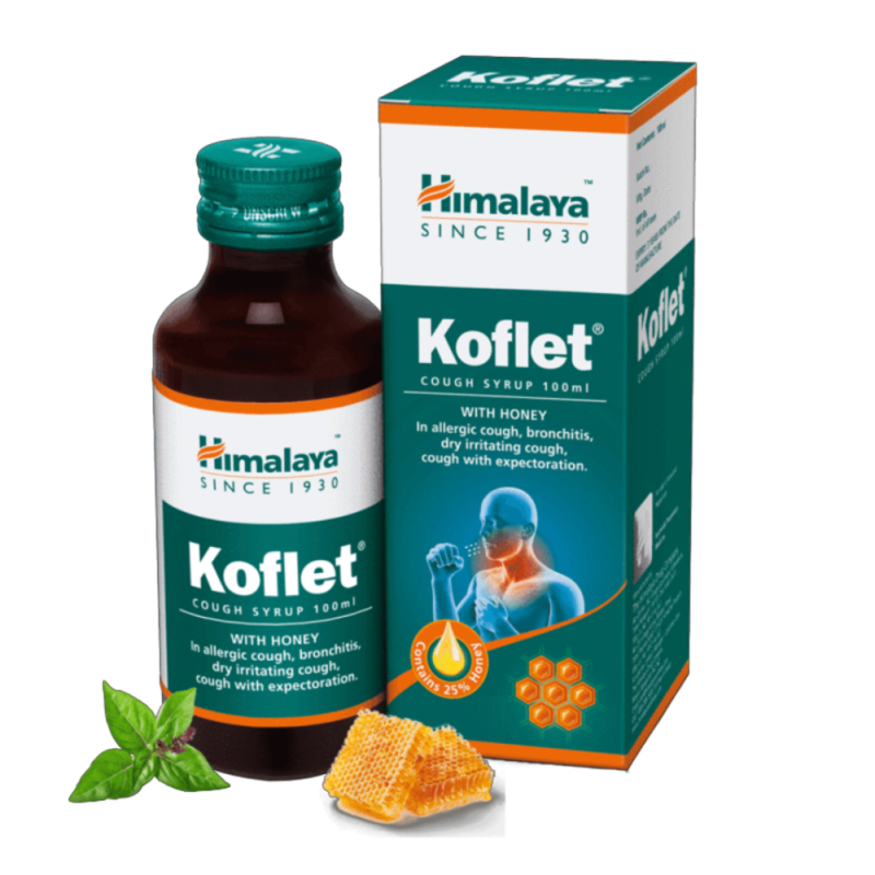 Himalaya Koflet Cough Syrup, with Honey for Dry Irritating Cough