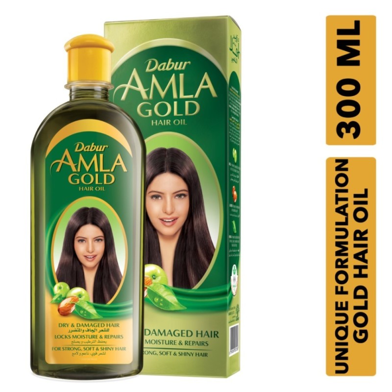 Dabur Amla Gold Hair Oil, for Dry & Damaged Hair- Locks Moisture