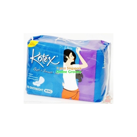 Kotex 10 Over Night Wing 10 Pads Kotex 10 Over Night Wing 10 Pads
