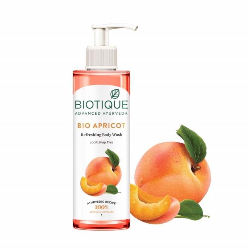 Biotique Bio Apricot Refreshing Body Wash - 100% Soap Free 200ml