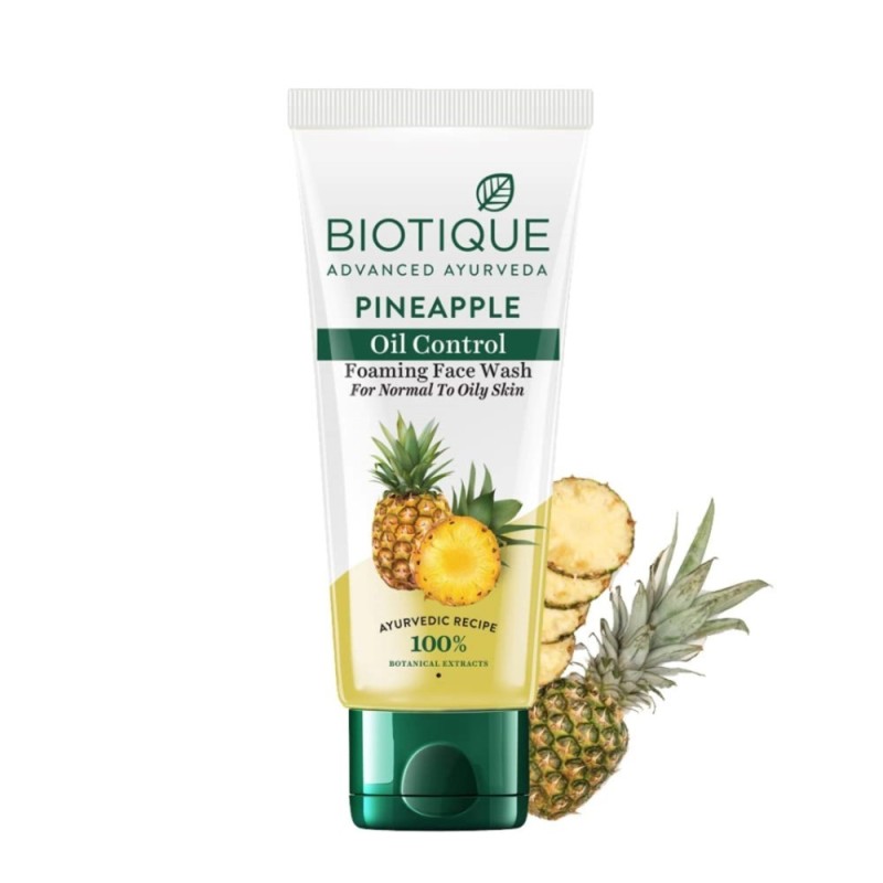 Biotique Pineapple Oil Control Foaming Face Wash Hydrates Dry Skin