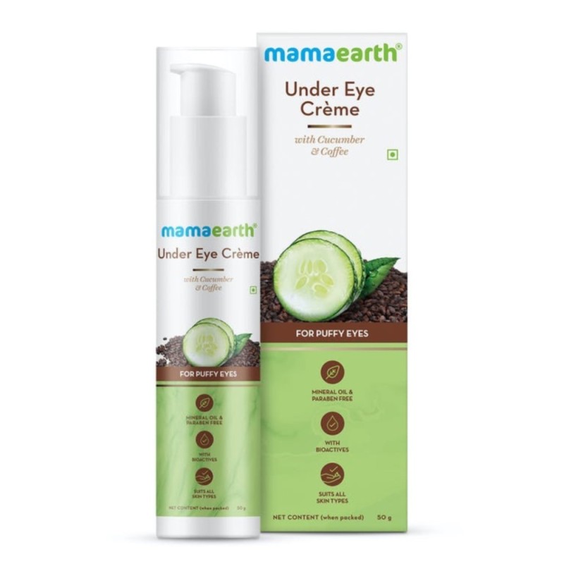 Mamaearth Under Eye Cream Wih Cucumber & Coffee, for Puffy Eyes 20g