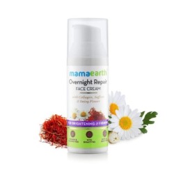 Mamaearth Overnight Repair Night Cream with Collagen, Saffron & Daisy