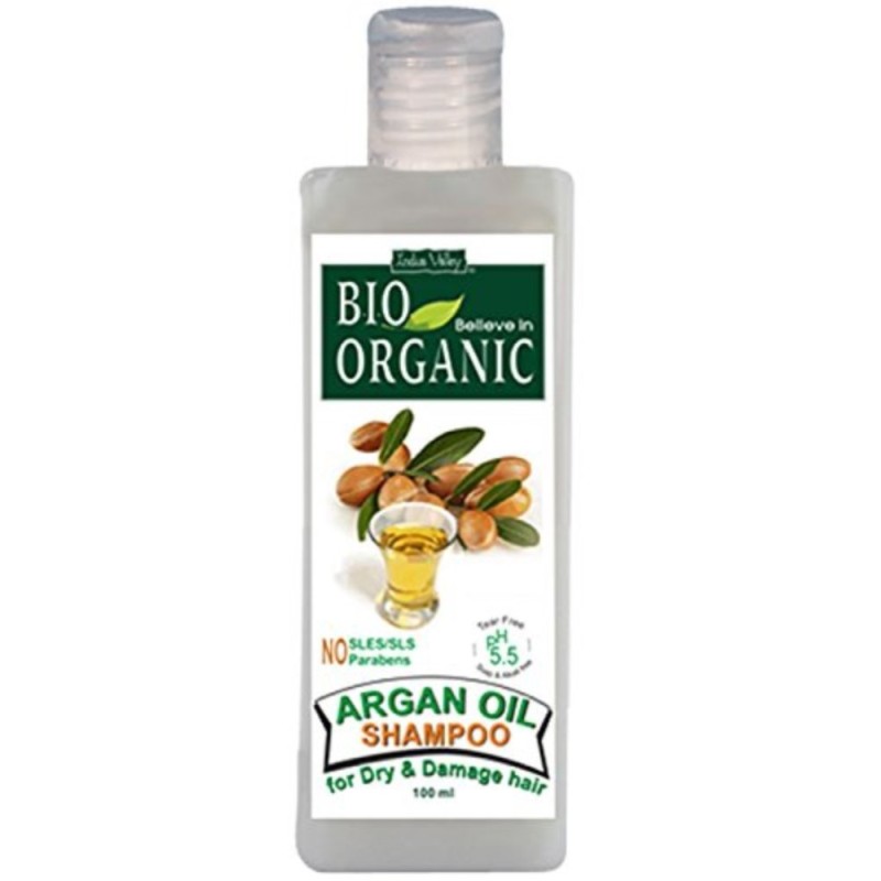 Indus Valley Bio Organic Argan Oil Shampoo, for Dry & Damaged Hair