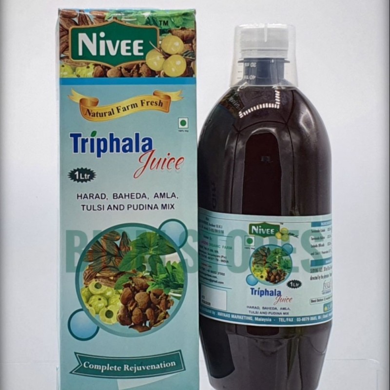 Nivee Triphala Juice, with Harad, Baheda, Amla, Tulsi & Pudina Mix