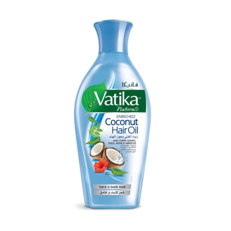 Dabur Vatika Naturals Enriched Coconut Hair Oil, with Curry Leaves
