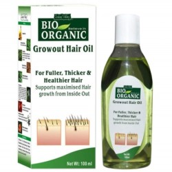 Indus Valley Bio Organic Growout Hair Oil, for Fuller, Thicker