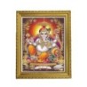 Satvik Lord Ganesha Designer Wooden Golden Photo Frame (5) for Pooja