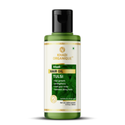 Khadi Organique Natural Tulsi Hair Oil - Rejuvenates & Nurtures
