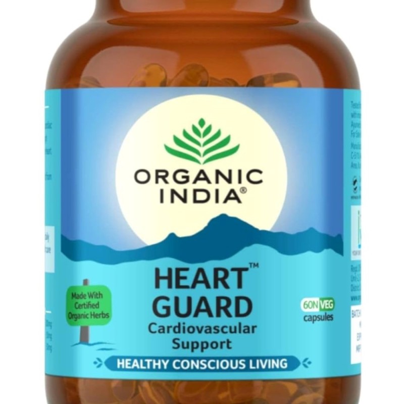 Organic India Heart Guard Cardiovascular Support, 60 Capsules
