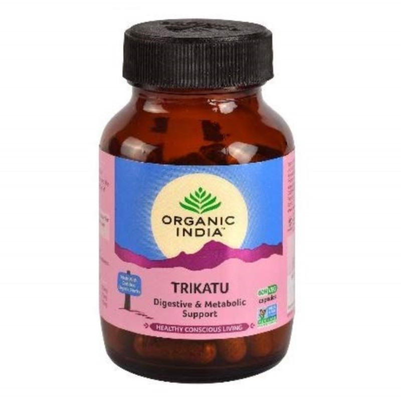 Organic India Trikatu Digestive & Metabolic Support, 60 Capsules