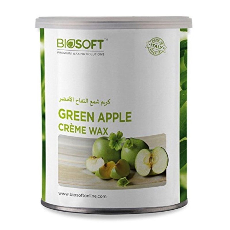 Biosoft Premium Waxing Solutions Green Apple Creme Wax 800ml