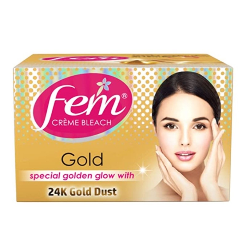 Fem Salon Professional Creme Bleach (Gold), for Special Golden Glow