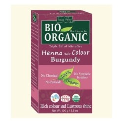 Indus Valley Bio Organic Burgundy Henna Hair Color, Rich Color