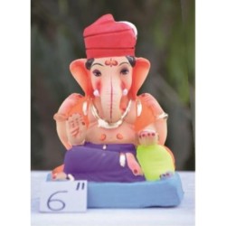 Aasan Mandi Pagdi Eco Friendly Ganesh Idol, Made of Clay Shadu Mati