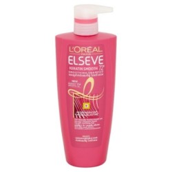 Elseve Keratin Smooth 72H Smoothing Shampoo, for Frizzy, Unmanageable