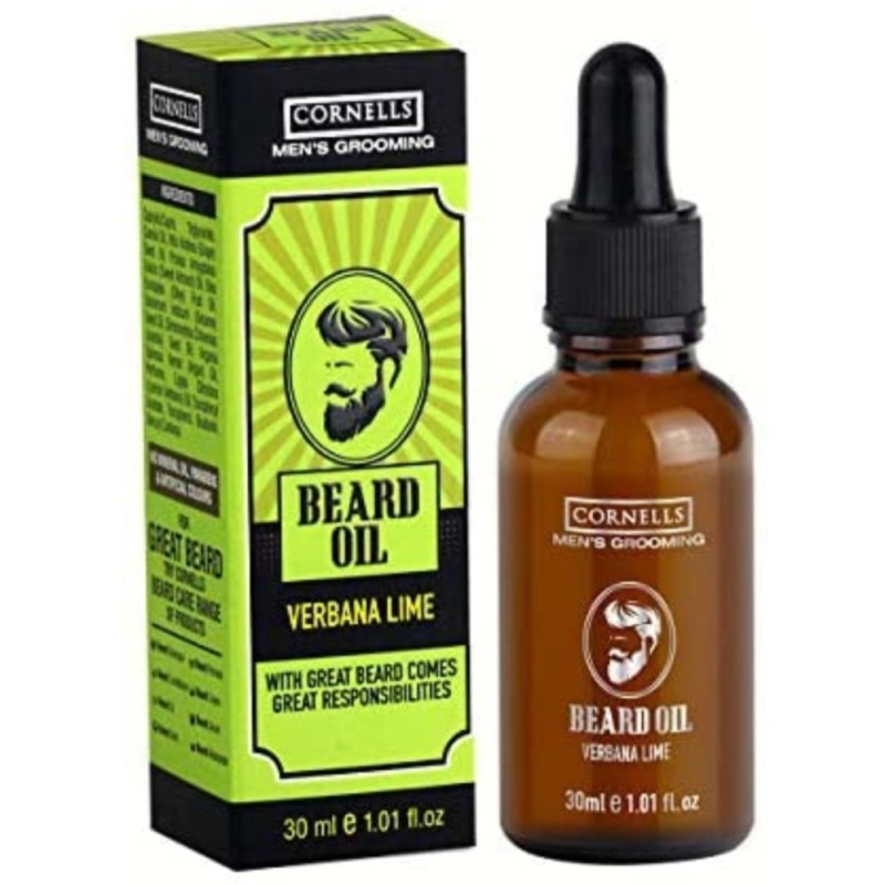 Cornells Men's Grooming Beard Oil, Verbana Lime 30ml
