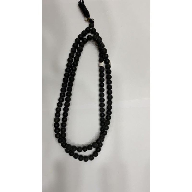 Satvik Shaligram Stone Mala, 108 Beads for Prayer, Rosary Japmala