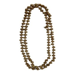 Satvik Brown Tulsi Beads Mala, Holy Basil Rosary String, 108 Beads