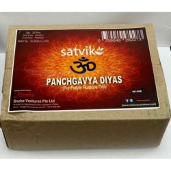 Satvik Panchgavya Diyas (Set of 16 Diyas with 1 Ceramic Plate)