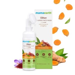 Mamaearth Ubtan Foaming Face Wash with Turmeric & Saffron, for Tan
