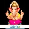Satvik Eco Friendly Shadu Clay Ganesha Idol- (038), Made of Clay