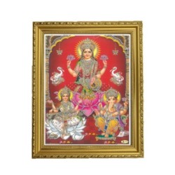 Satvik (New) Goddess Maha Lakshmi, Ma Saraswati and Lord Ganesha