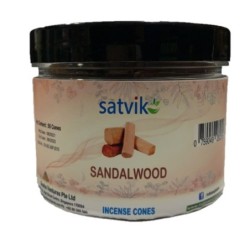 Satvik Sandalwood Incense Cones for Puja and Prayer 200g