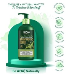 Wow Skin Science Green Tea and Tea Tree Anti-Dandruff Shampoo - Helps