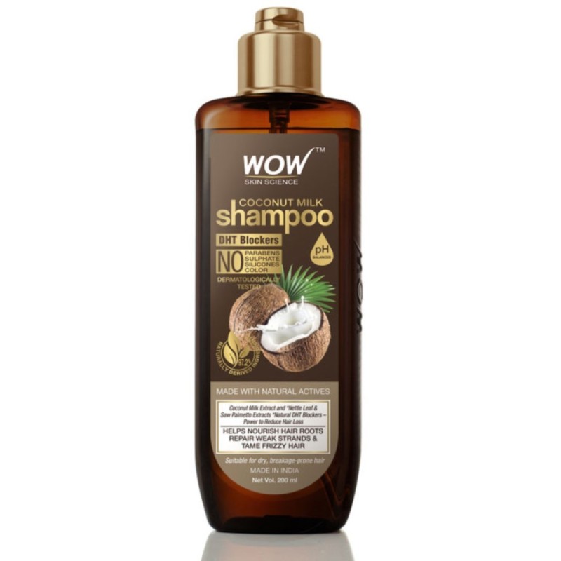 Wow Skin Science Coconut Milk Shampoo - Helps to Nourish Hair Roots