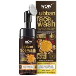 Wow Skin Science Ubtan Foaming Face Wash, +, with Built-in Face Brush