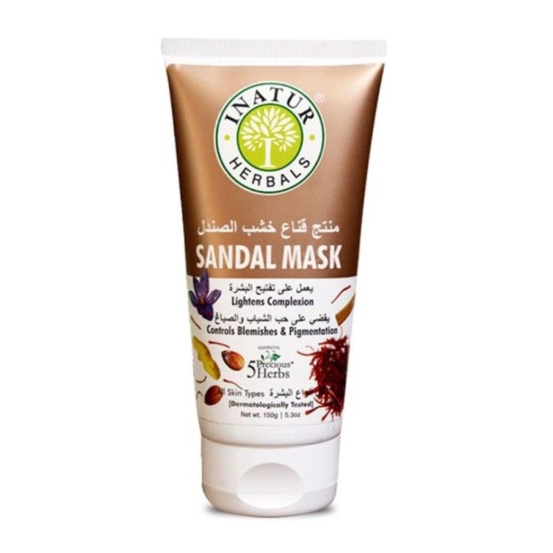 Inatur Herbals Sandal Mask - Lightens Complexion, Controls Blemishes