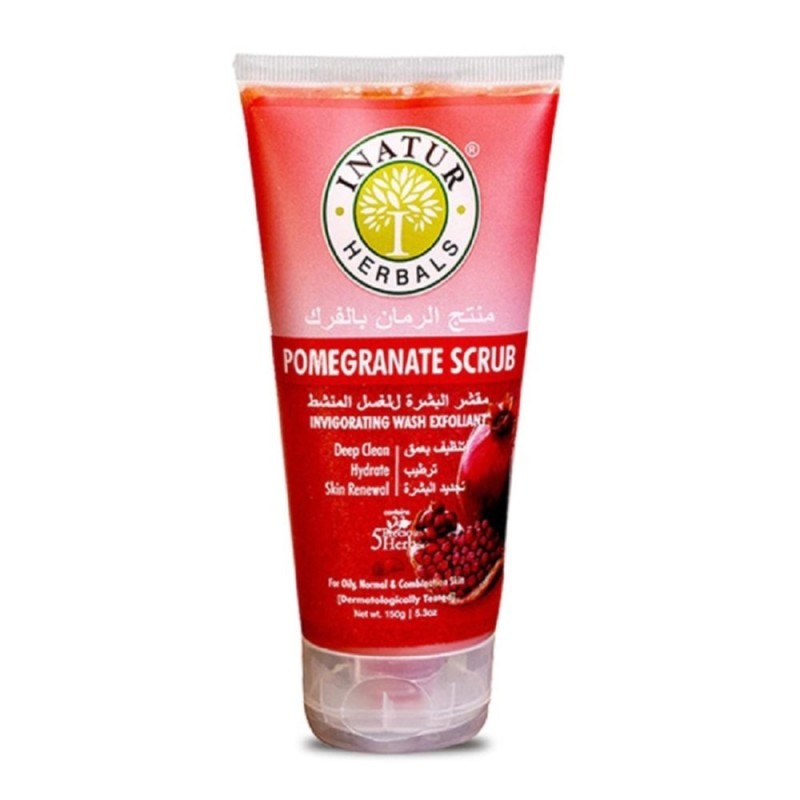 Inatur Herbals Pomegranate Scrub - Deep Clean, Hydrate, Skin Renewal