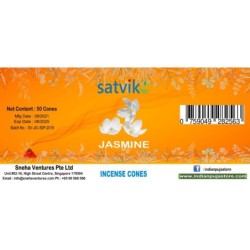 Satvik Jasmine Incense Cones for Puja and Prayer 200g
