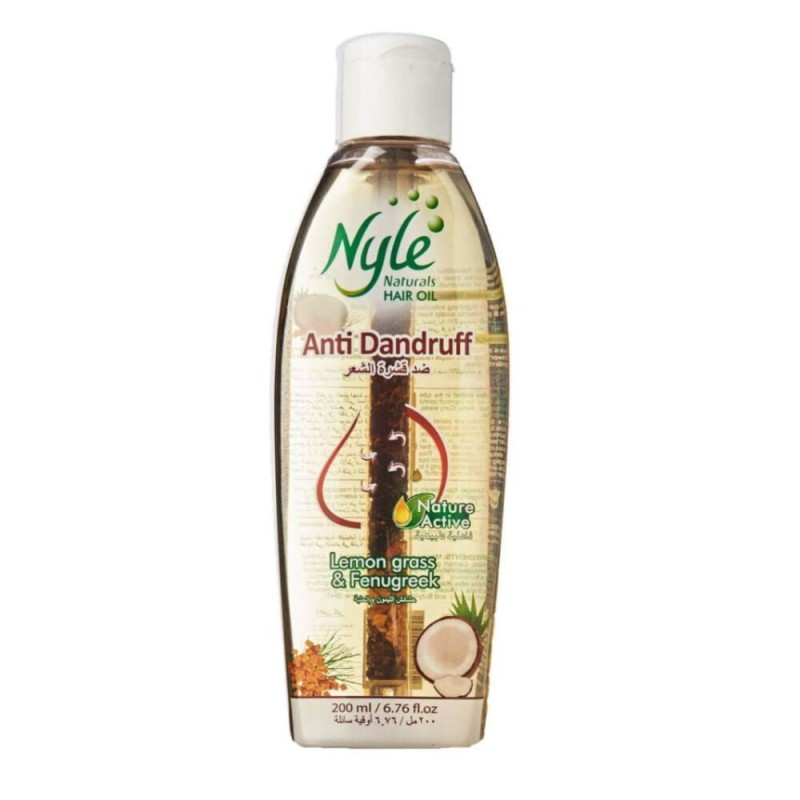 Nyle Naturals Anti-Dandruff Hair Oil, with Lemongrass & Fenugreek