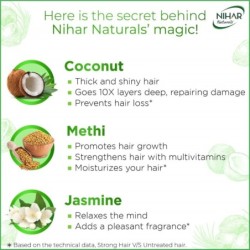 Nihar Naturals Coconut Hair Oil (Jasmine) - Enriched with Methi 200ml