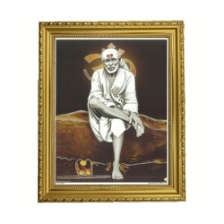 Satvik Shirdi Sai Baba Designer Wooden Photo Frame