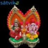 Pair of Goddess Lakshmi and Lord Ganesh Murti (Seated Together in One