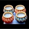 Satvik Colorful Clay Matki Diya (Wax) for Diwali Festival, Multicolor