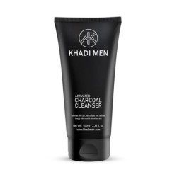Khadi Men Activated Charcoal Cleanser - Balances Skin PH, Neutralizes