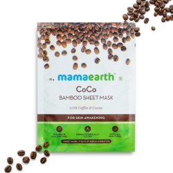 Mamaearth Coco Bamboo Sheet Mask, Pack of 2 ( Each), with Coffee