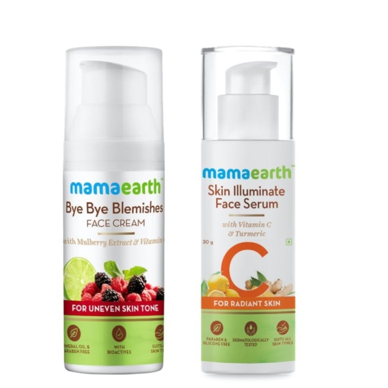 Mamaearth Combo of Skin Illuminate Face Serum & Bye Bye Blemishes