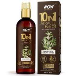Wow Skin Science 10 in 1 Miracle Hair Oil with Comb Applicator