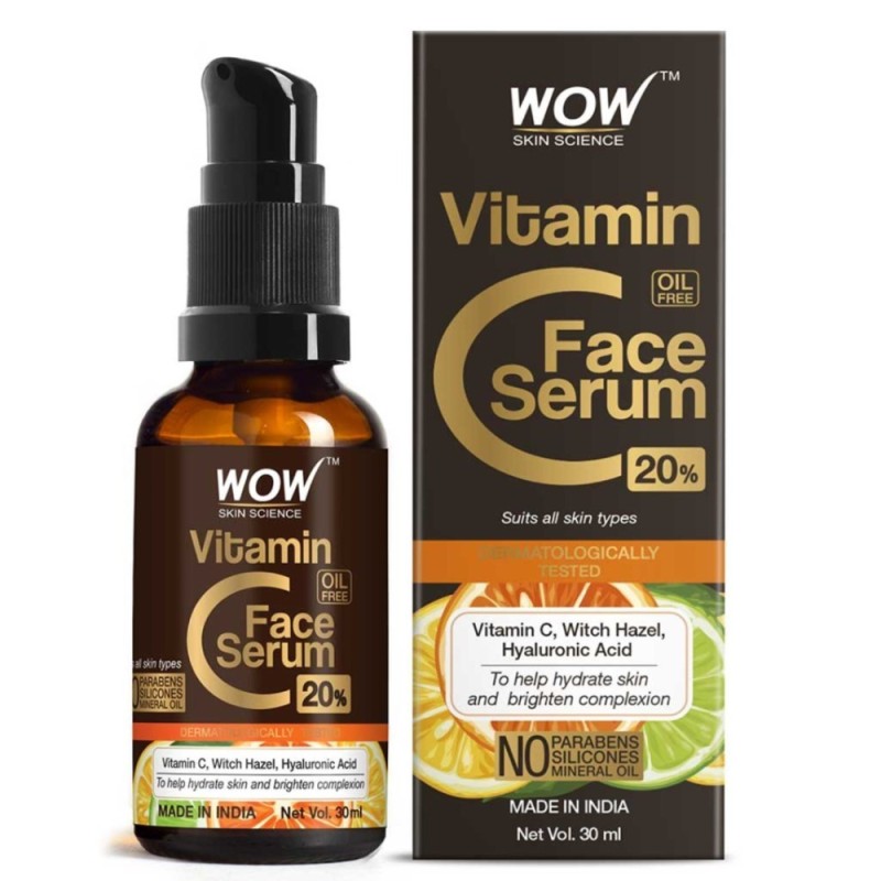 Wow Skin Science Vitamin C (20%) Oil Free Face Serum - with Vitamin
