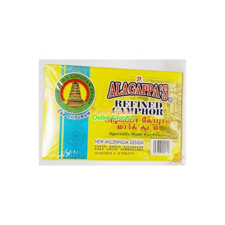 Alagappa's Refined Camphor 35 Pkts X 10 Tablets Alagappa's Refined Camphor 35 Pkts X 10 Tablets