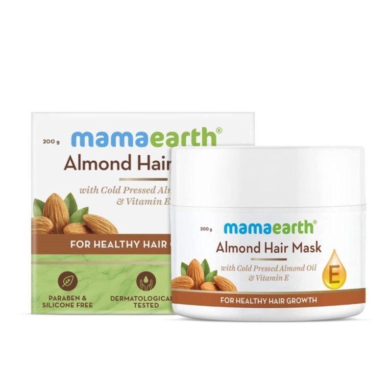Mamaearth Almond Hair Mask, for Smoothening Hair, with Cold Pressed
