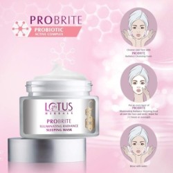 Lotus Herbals Probrite Illuminating Radiance Sleeping Mask Detoxifies
