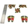 Satvik Acrylic Meenakari Shubh Labh Laxmi Charan Swastik Stickers