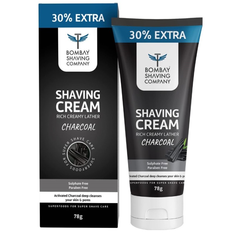 Bombay Shaving Company Charcoal Shaving Cream with Activated Charcoal